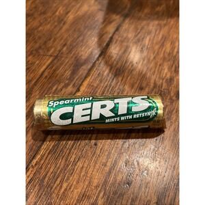 Gold Foil Pack Certs Mints Spearmint Collector Candy Retsyn DISCONTINUED Sealed
